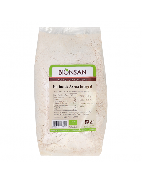 Harina de Avena Integral Ecológica 500gr Bionsan