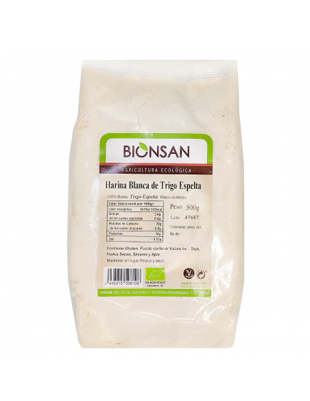 Harina de Trigo Espelta Blanca 500gr Bionsan