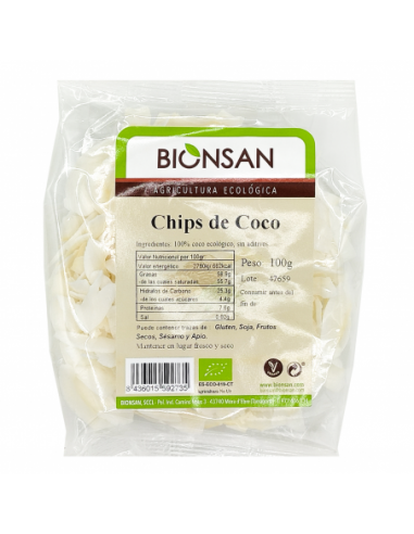 Chips de Coco Ecológicos 100gr Bionsan