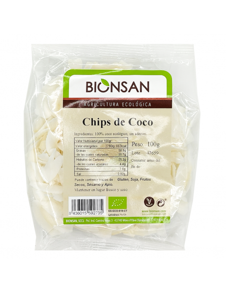 Chips de Coco Ecológicos 100gr Bionsan