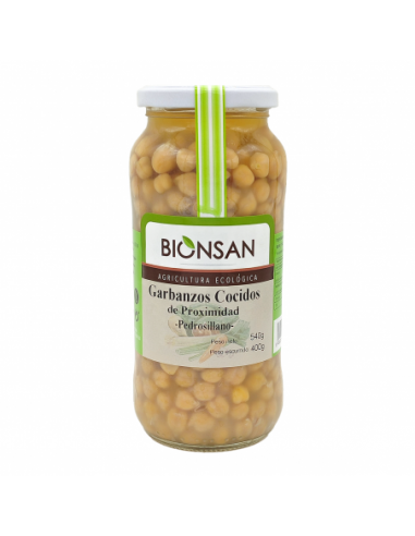 Garbanzos Pedrosillanos Cocidos Ecológicos 400gr Bionsan