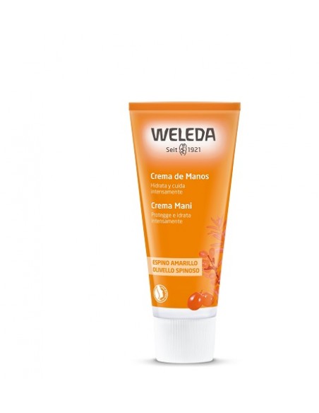 Crema de manos hidratante de espino amarillo Weleda