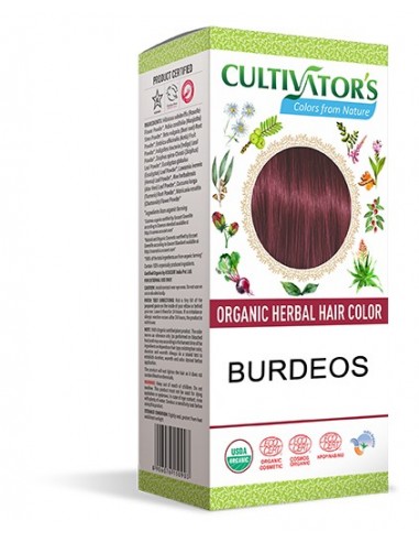 Tinte orgánico Burdeos Cultivator's 100 gr. Ecocert