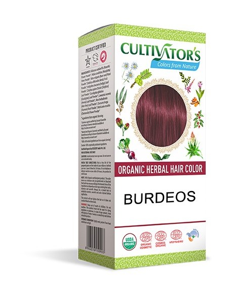 Tinte orgánico Burdeos Cultivator's 100 gr. Ecocert