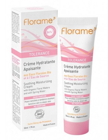 Crema facial hidratante calmante Tolerance Florame