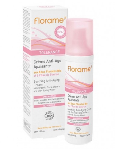 Crema facial anti-edad calmante Tolerance Florame