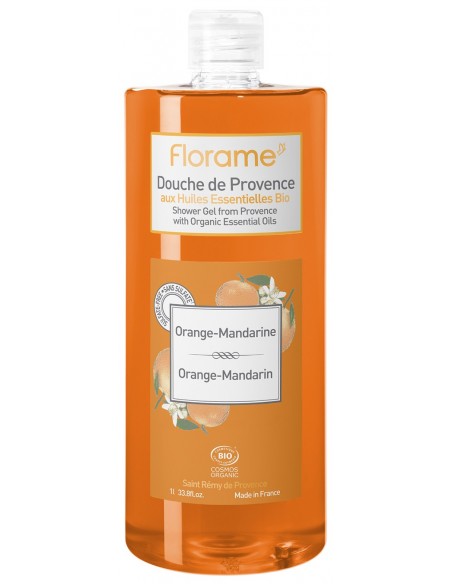 Gel de ducha provenzal de naranja-mandarina 1 litro Florame