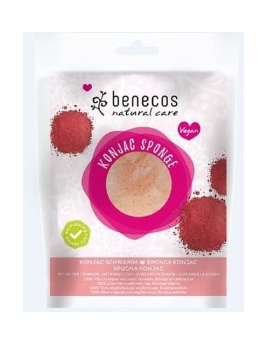 Esponja Natural Konjac Red Clay Benecos