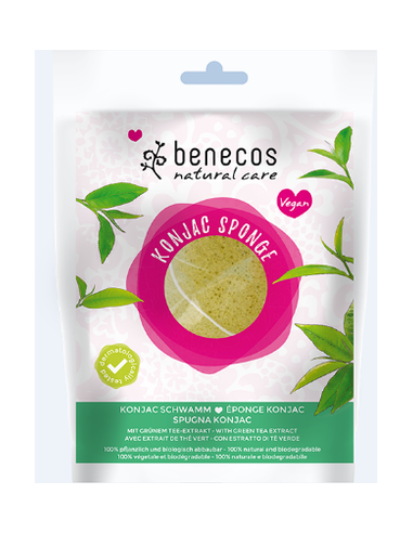 Esponja Natural Konjac Green Tea Benecos