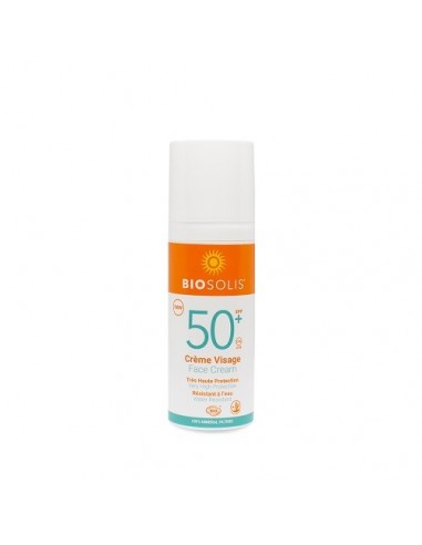 Crema protección solar facial SPF50+ Biosolis