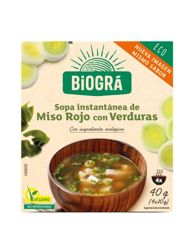 Sopa Miso Con Verduras 4Sbrs. Bio Biográ