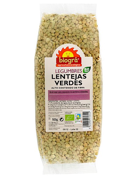 Lentejas Verdes 500Gr. Bio Biográ