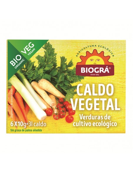 Caldo Vegetal Cubitos 6X10Gr. Bio Vegan Biográ