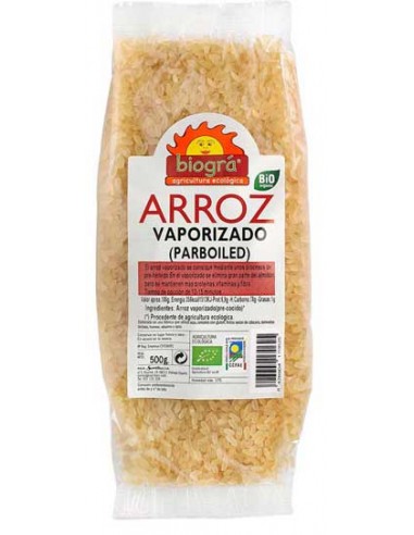 Arroz Vaporizado Precocido 500Gr. Bio Biográ