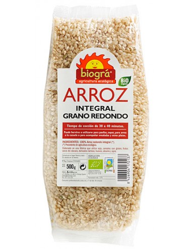 Arroz Redondo Integral 500Gr. Biográ