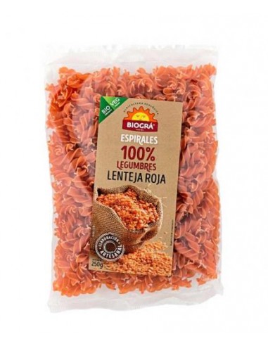 Espirales De Lenteja Roja 250Gr. Bio Biográ