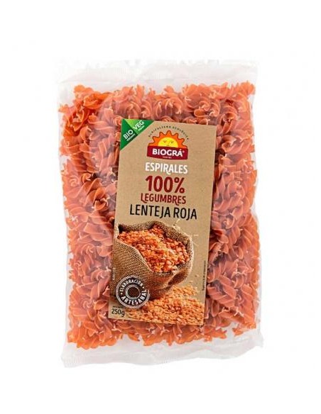 Espirales De Lenteja Roja 250Gr. Bio Biográ